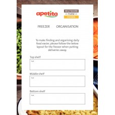 Freezer Organisation Poster - 3 shelf