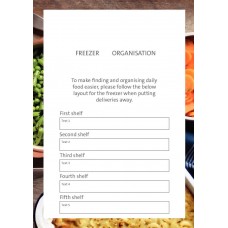 Freezer Organisation Poster - 5 shelf