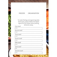 Freezer Organisation Poster - 7 shelf
